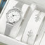 Women Fashion Watch Casual Bracelet Watches Set Ladies Simple Dial Quartz Wristwatches Dress Clock Montre Femme - Slobuy