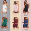 Women Ice Silk Pajamas Sleepwear Pajama Set Nightgowns Nightdress Camisole Shorts Black Red L XL Lace Casual Sexy Smooth - Slobuy
