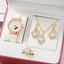 Women Luxury Watch Ring Necklace Earrings Rhinestone Love Dial Fashion Wristwatch Female Casual Ladies Watches Set Clock - Slobuy