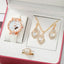Women Luxury Watch Ring Necklace Earrings Rhinestone Love Dial Fashion Wristwatch Female Casual Ladies Watches Set Clock - Slobuy