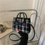 Women Mini Handbag Ladies Pouch Fashion Check Pattern Shoulder Bag Crossbody Messanger Bag Lightweight Simple Elegant Tote Bag - Slobuy