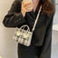 Women Mini Handbag Ladies Pouch Fashion Check Pattern Shoulder Bag Crossbody Messanger Bag Lightweight Simple Elegant Tote Bag - Slobuy