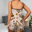 Women Pajamas Sleepwear Pajama Set Nightgowns Camisole And Shorts S M L Khaki Cartoon Printing Summer Casual - Slobuy