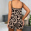 Women Pajamas Sleepwear Pajama Set Nightgowns Camisole And Shorts S M L Khaki Leopard Print Printing Casual Comfortable - Slobuy