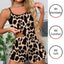 Women Pajamas Sleepwear Pajama Set Nightgowns Camisole And Shorts S M L Khaki Leopard Print Printing Casual Comfortable - Slobuy
