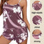 Women Pajamas Sleepwear Pajama Set Nightgowns Camisole And Shorts S M L Pink Floral Printing Lovely Summer Casual Comfortabl - Slobuy