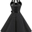 Women Polka Dot Print Summer Dress Sexy Retro White Halter Vintage Dress Robe Femme Pin Up Rockabilly Party Dress - Slobuy