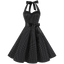 Women Polka Dot Print Summer Dress Sexy Retro White Halter Vintage Dress Robe Femme Pin Up Rockabilly Party Dress - Slobuy