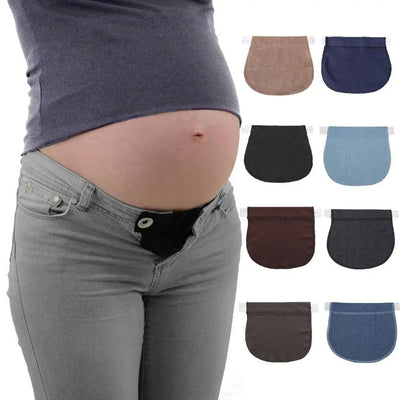 Women Pregnancy Waistband Belt Adjustable Elastic Maternity Lengthening Waist Extender Clothing Pants for Pregnant Women - Slobuy