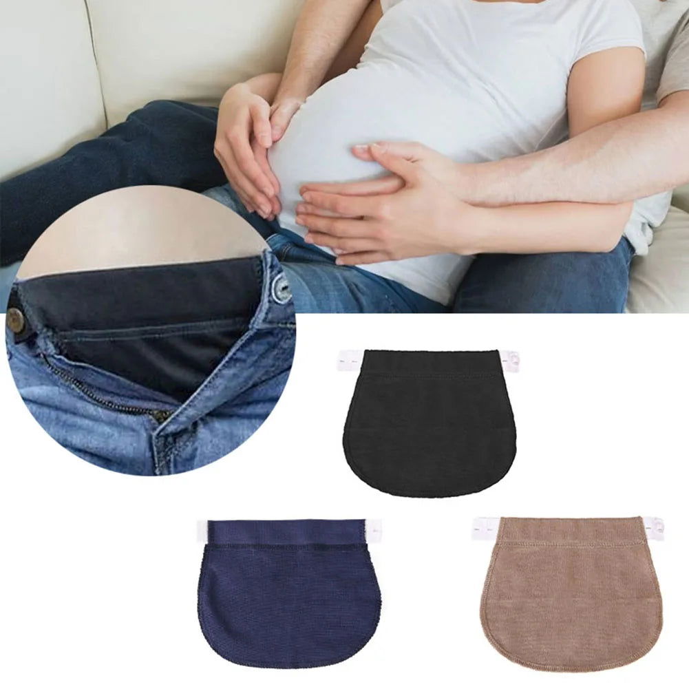 Women Pregnancy Waistband Belt Adjustable Elastic Maternity Lengthening Waist Extender Clothing Pants for Pregnant Women - Slobuy
