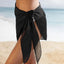 Women Short Sarongs Swimsuit Coverups Beach Bikini Wrap Sheer Short Skirt Chiffon Scarf Cover Ups for Swimwear - Slobuy
