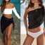 Women Short Sarongs Swimsuit Coverups Beach Bikini Wrap Sheer Short Skirt Chiffon Scarf Cover Ups for Swimwear - Slobuy