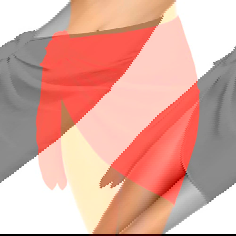 Women Short Sarongs Swimsuit Coverups Beach Bikini Wrap Sheer Short Skirt Chiffon Scarf Cover Ups for Swimwear - Slobuy