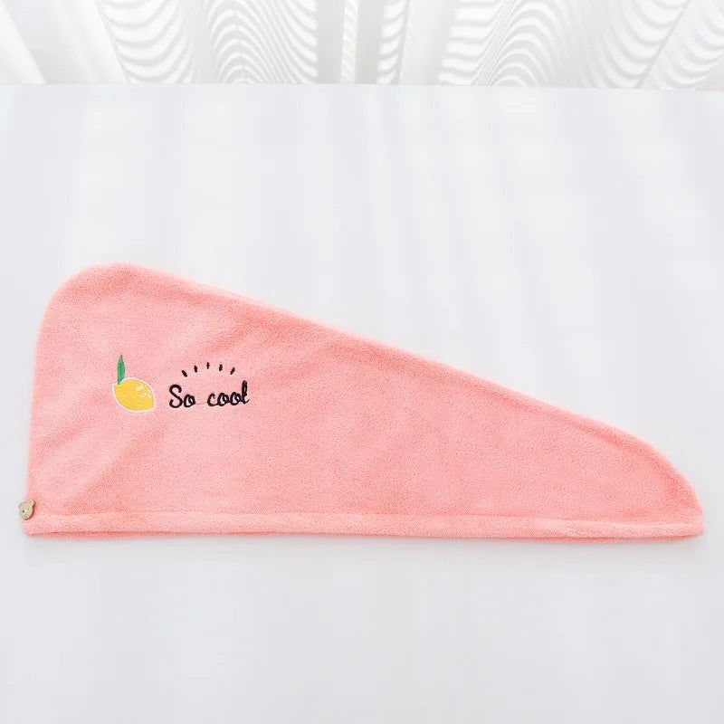 Women Soft Microfiber Towels Shower Cap Towel Bath Hats for Women Dry Hair Cap Quick Drying Soft for Lady Turban Head Girl Towel - Slobuy