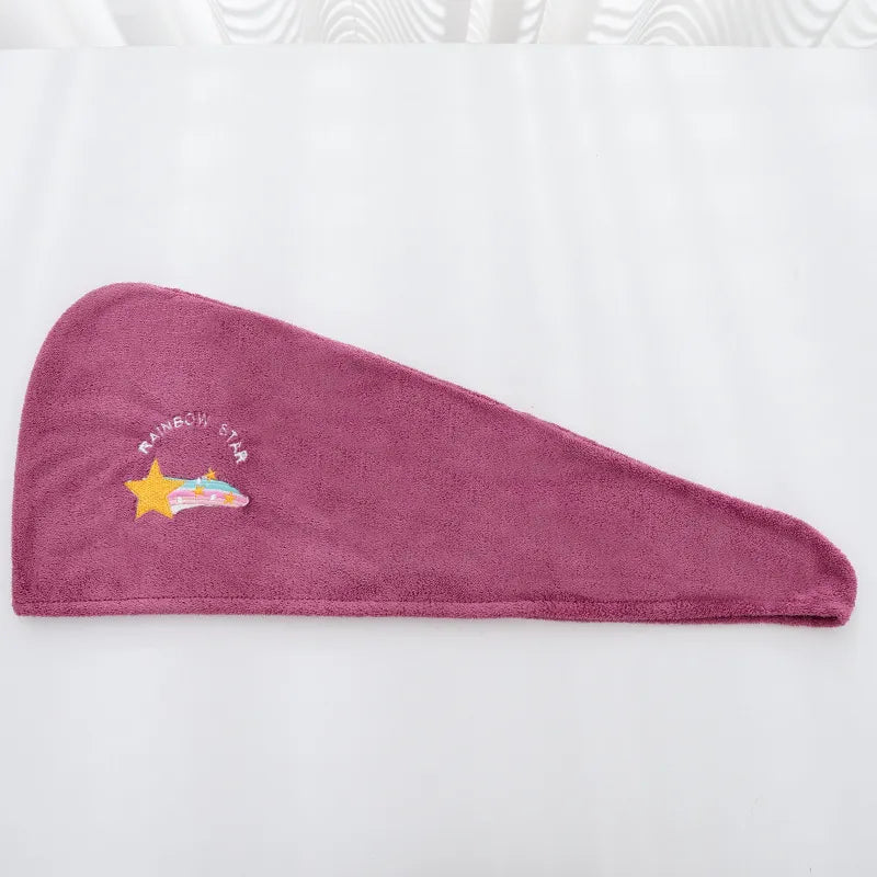 Women Soft Microfiber Towels Shower Cap Towel Bath Hats for Women Dry Hair Cap Quick Drying Soft for Lady Turban Head Girl Towel - Slobuy