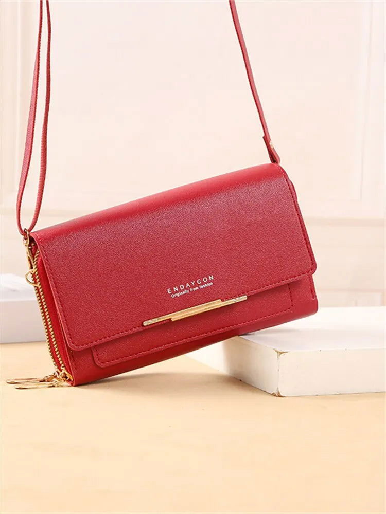 Women Solid Color Multi Functional Shoulder Bag Korean Version Fashion Large Capacity Handheld Purse Waterproof Multiple Colors - Slobuy