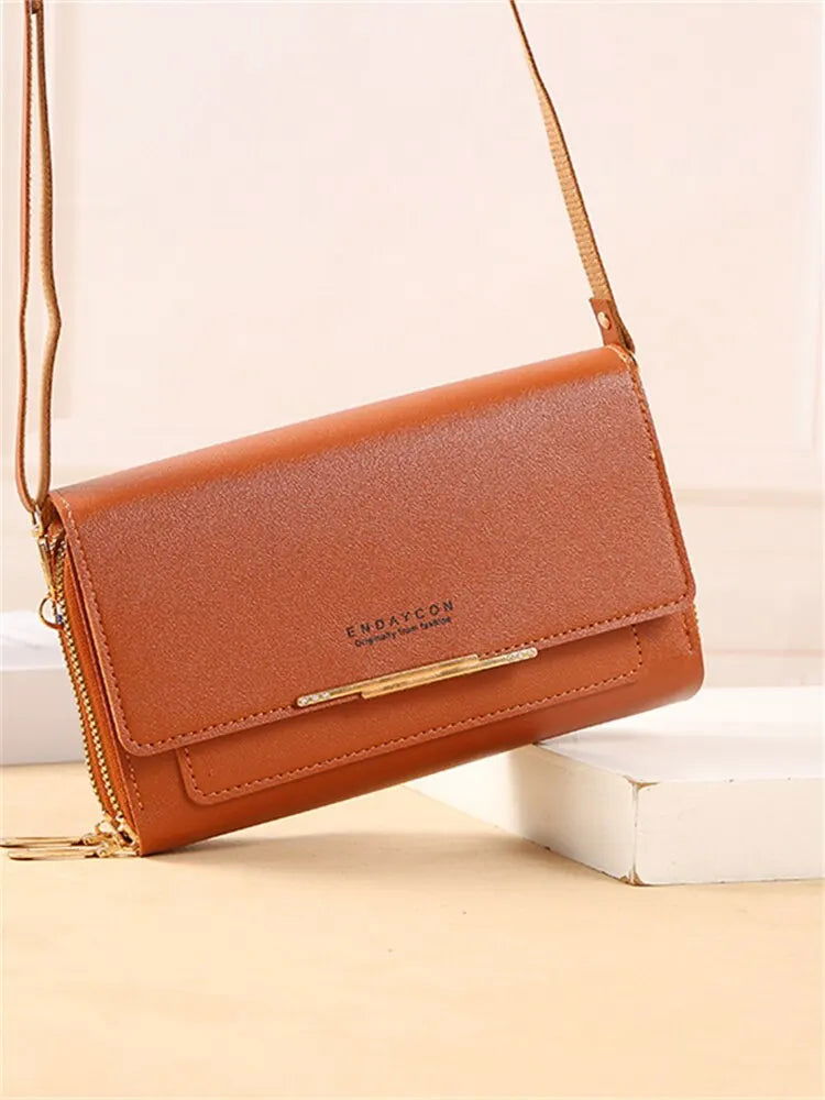 Women Solid Color Multi Functional Shoulder Bag Korean Version Fashion Large Capacity Handheld Purse Waterproof Multiple Colors - Slobuy
