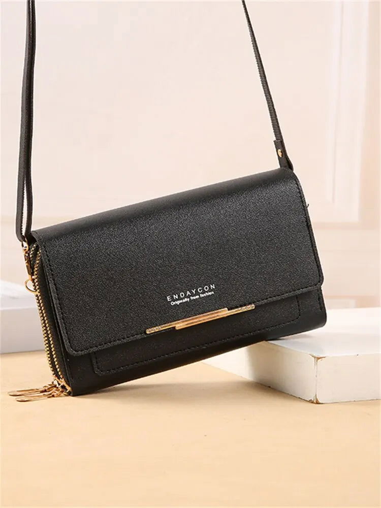 Women Solid Color Multi Functional Shoulder Bag Korean Version Fashion Large Capacity Handheld Purse Waterproof Multiple Colors - Slobuy