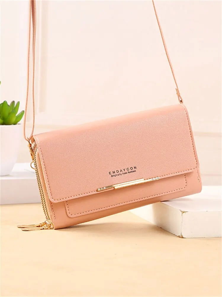 Women Solid Color Multi Functional Shoulder Bag Korean Version Fashion Large Capacity Handheld Purse Waterproof Multiple Colors - Slobuy
