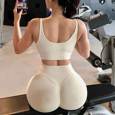 Women Sport Fitness Leggings High Waist Elastic Sexy Solid Yoga Pants Training Running Gym Quick Dry Breathable Leggings Female - Slobuy