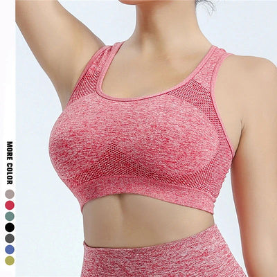 Women Sports Bra Top Push Up Fitness Yoga Bra Underwear Sport Tops For Women Breathable Running Vest Gym Wear - Slobuy