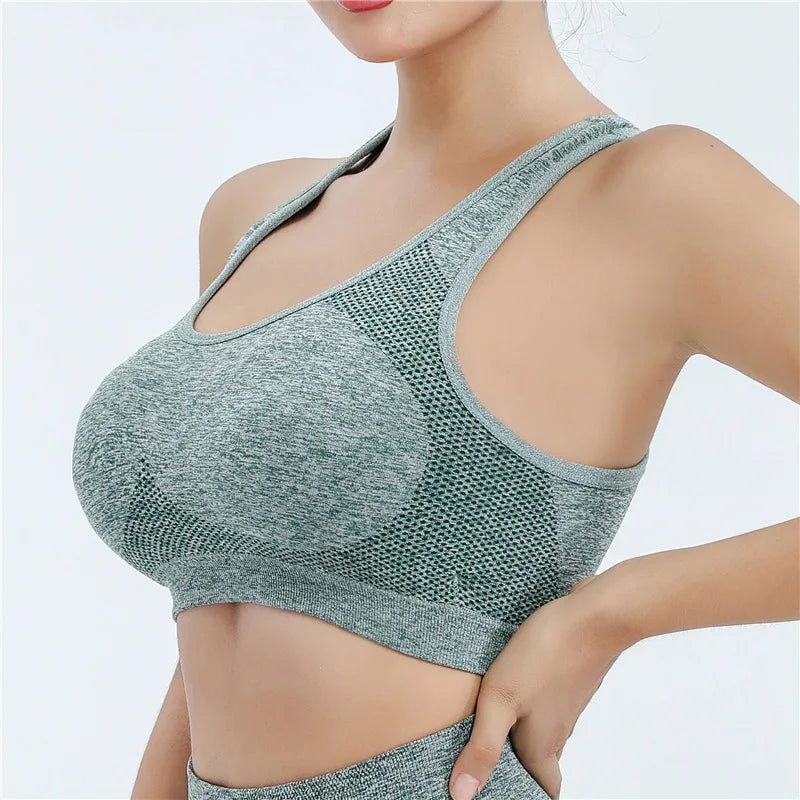 Women Sports Bra Top Push Up Fitness Yoga Bra Underwear Sport Tops For Women Breathable Running Vest Gym Wear - Slobuy