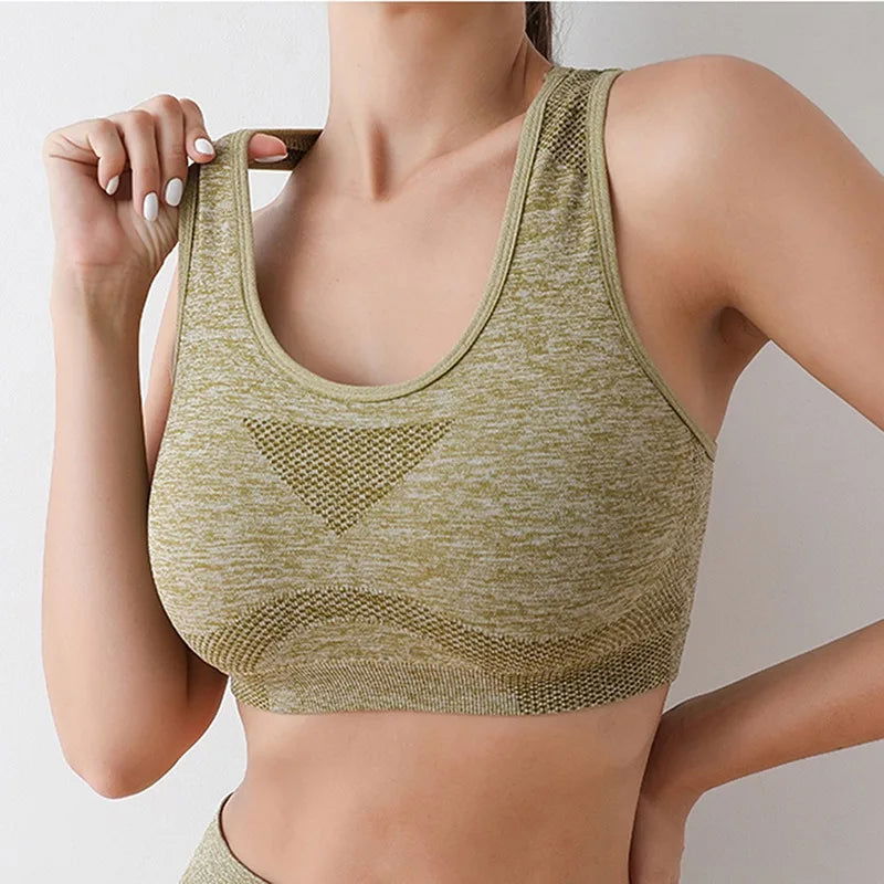 Women Sports Bra Top Push Up Fitness Yoga Bra Underwear Sport Tops For Women Breathable Running Vest Gym Wear - Slobuy
