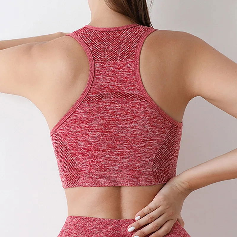Women Sports Bra Top Push Up Fitness Yoga Bra Underwear Sport Tops For Women Breathable Running Vest Gym Wear - Slobuy