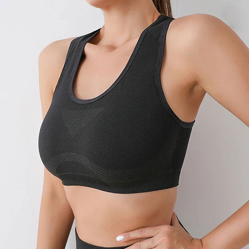 Women Sports Bra Top Push Up Fitness Yoga Bra Underwear Sport Tops For Women Breathable Running Vest Gym Wear - Slobuy