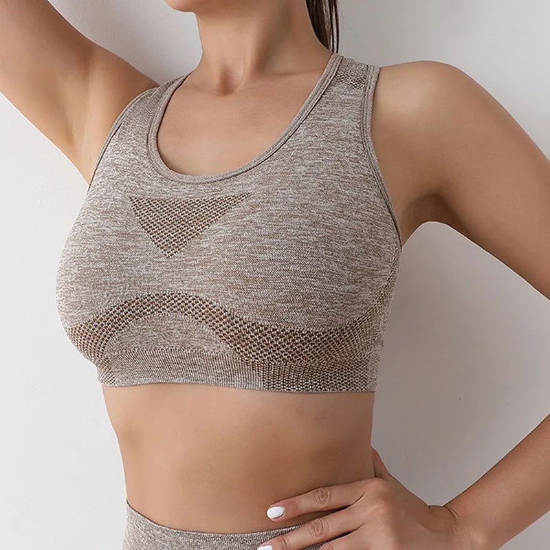 Women Sports Bra Top Push Up Fitness Yoga Bra Underwear Sport Tops For Women Breathable Running Vest Gym Wear - Slobuy