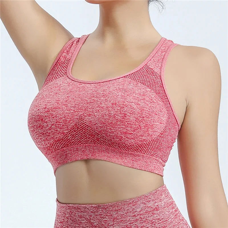 Women Sports Bra Top Push Up Fitness Yoga Bra Underwear Sport Tops For Women Breathable Running Vest Gym Wear - Slobuy