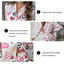 Women Spring Pajamas Heart Print Pajama Set Button Up Long Sleeve Top With Trousers Pijama Sets Women's Sleepwear Loungewear Pjs - Slobuy