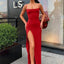 Women Summer Sexy Bodycon Dress Lady Sexy Spaghetti Strap Sleeve Split Solid Color Sheath Dress Vestidos - Slobuy