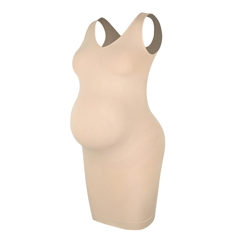 Women Summer Sleeveless Maternity Dress Pregnancy Tank Scoop Neck Mama Clothes Casual Bodycon Clothing - Slobuy