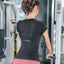 Women Summer T Shirts Slim Fit For Sports Fitness Yoga Short Sleeve Yoga Top Mesh Womens Gym Shirt Sport Wear Workout top - Slobuy