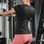 Women Summer T Shirts Slim Fit For Sports Fitness Yoga Short Sleeve Yoga Top Mesh Womens Gym Shirt Sport Wear Workout top - Slobuy
