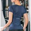 Women Summer T Shirts Slim Fit For Sports Fitness Yoga Short Sleeve Yoga Top Mesh Womens Gym Shirt Sport Wear Workout top - Slobuy
