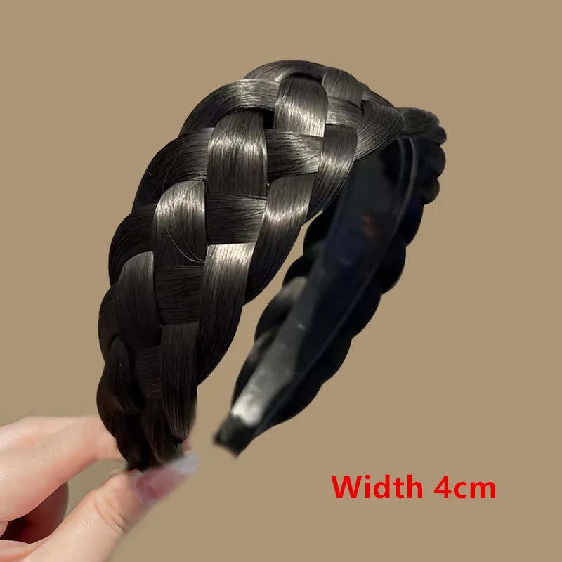 Women Synthetic Wig Twist Braided Hair Bands Fashion Braids Hair Accessories Women Bohemian Nature Headband Stretch for Party - Slobuy