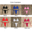 Women Thong Bikini Set Side Tie Sexy Swimsuit Bandage Style Brazilian Swimwear Neck Hanging Solid Color Adjustable Swimsuit Set - Slobuy
