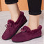Women Winter Casual Shoes New Moccasins Soft Flat Non-slip Loafers Fashion Comfort Warm Plush Bow Slip on Female Cotton Shoes - Slobuy