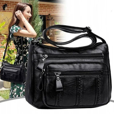 Women's Bag PU Multilayered Soft Leather Ladies Fashion Simple Shoulder Bags Mom's Bags Crossbody Bag - Slobuy