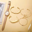 Women's Fashion Quartz Watch Luxury Leather Band Analog WristWatch Ladies Watch Women Dress Bracelet Set Reloj Mujer Clock - Slobuy