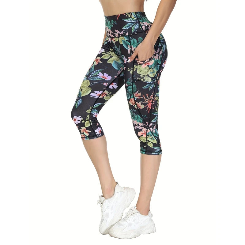 Women's High Waist Yoga Pantyhose with Pockets Tummy Tightening Sweatpants (Non-See-Through) Sports Fitness Running Pantyhose - Slobuy