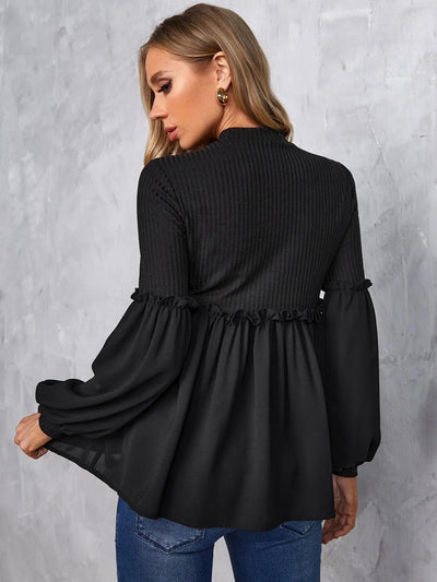 Women's Maternity Solid Pullover Patchwork Slim Fit Textured Tops, Pregnant Women's Clothing - Slobuy
