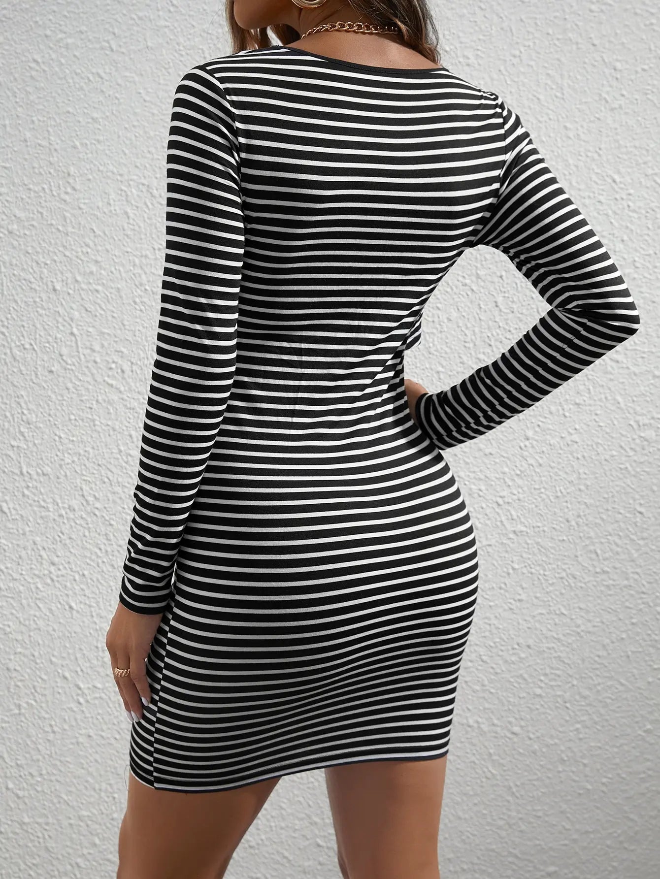 Women's Maternity Striped Dress Breast Feeding Bodycon Dress, Pregnant Women's Clothing - Slobuy