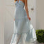 Women's Summer Chiffon Halter V Neck Sleeveless Floral Flowy A Line Maxi Dress Boho Backless Tiered Swing Long Beach Dresses - Slobuy