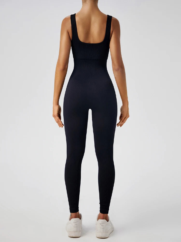 Women's tracksuit Yoga Set Yoga Jumpsuits One Piece Workout Long Sleeve Rompers Sportswear Gym Set Workout Clothes for Women - Slobuy