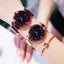 Womens Fashion Starry Sky Watches Magnet Buckle Mesh Belt Diamond Quartz Watch Women Dress Clock - Slobuy