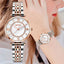 Womens Luxury Crystal Women Bracelet Watches Top Brand Fashion Diamond Ladies Quartz Watch Steel Female Wristwatch - Slobuy