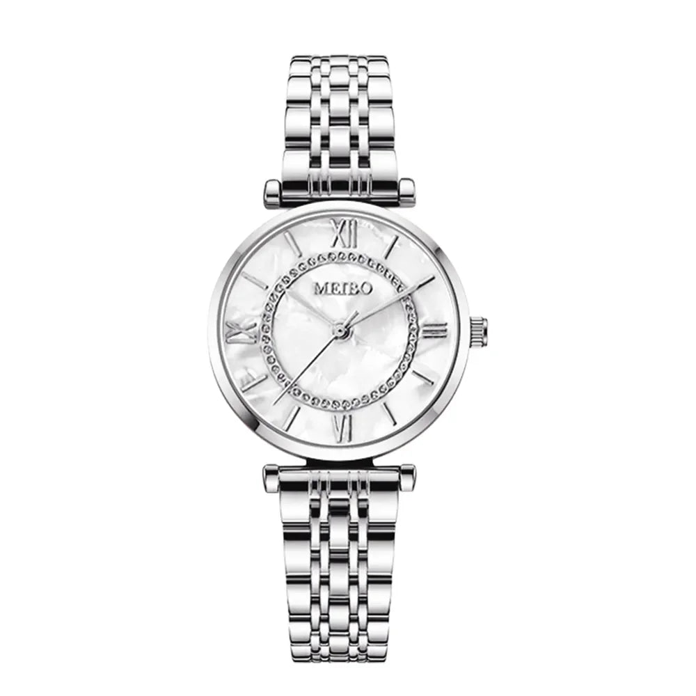 Womens Luxury Crystal Women Bracelet Watches Top Brand Fashion Diamond Ladies Quartz Watch Steel Female Wristwatch - Slobuy
